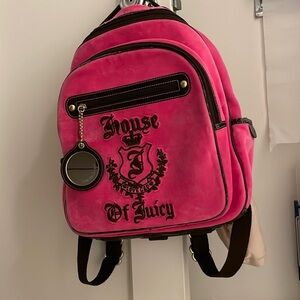 Juicy Couture 💖 Vintage Y2K Preppy Velour backpack
